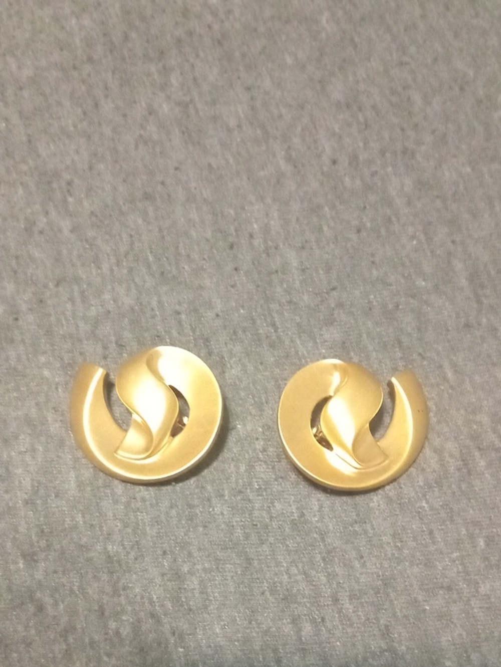 Gold-Tone Swirl Clip-On Earrings - Women Jewelry - Picture 1 of 3